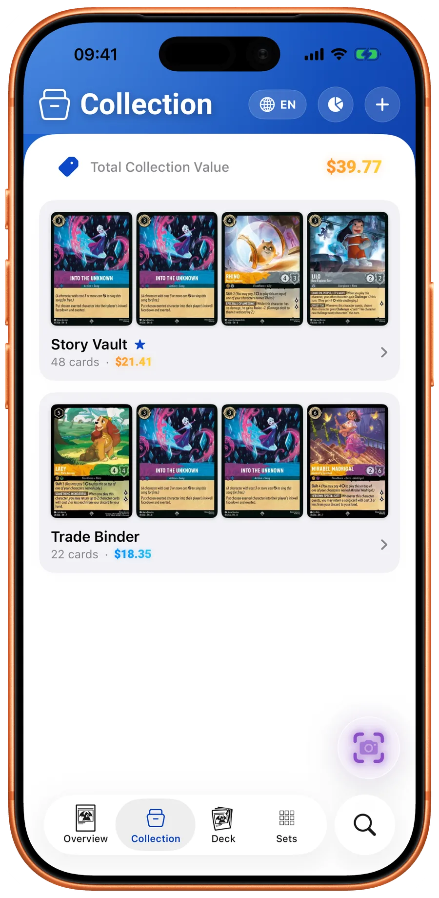 LanaKit collection tracker overview